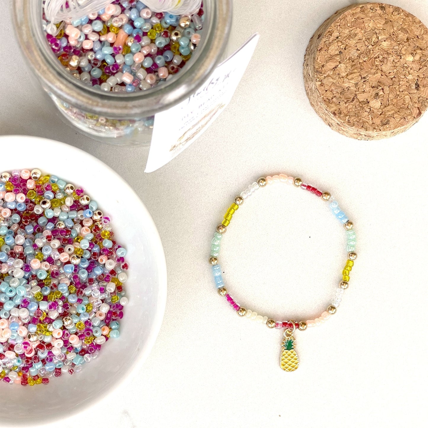 Pineapple Charm DIY Bead Kit