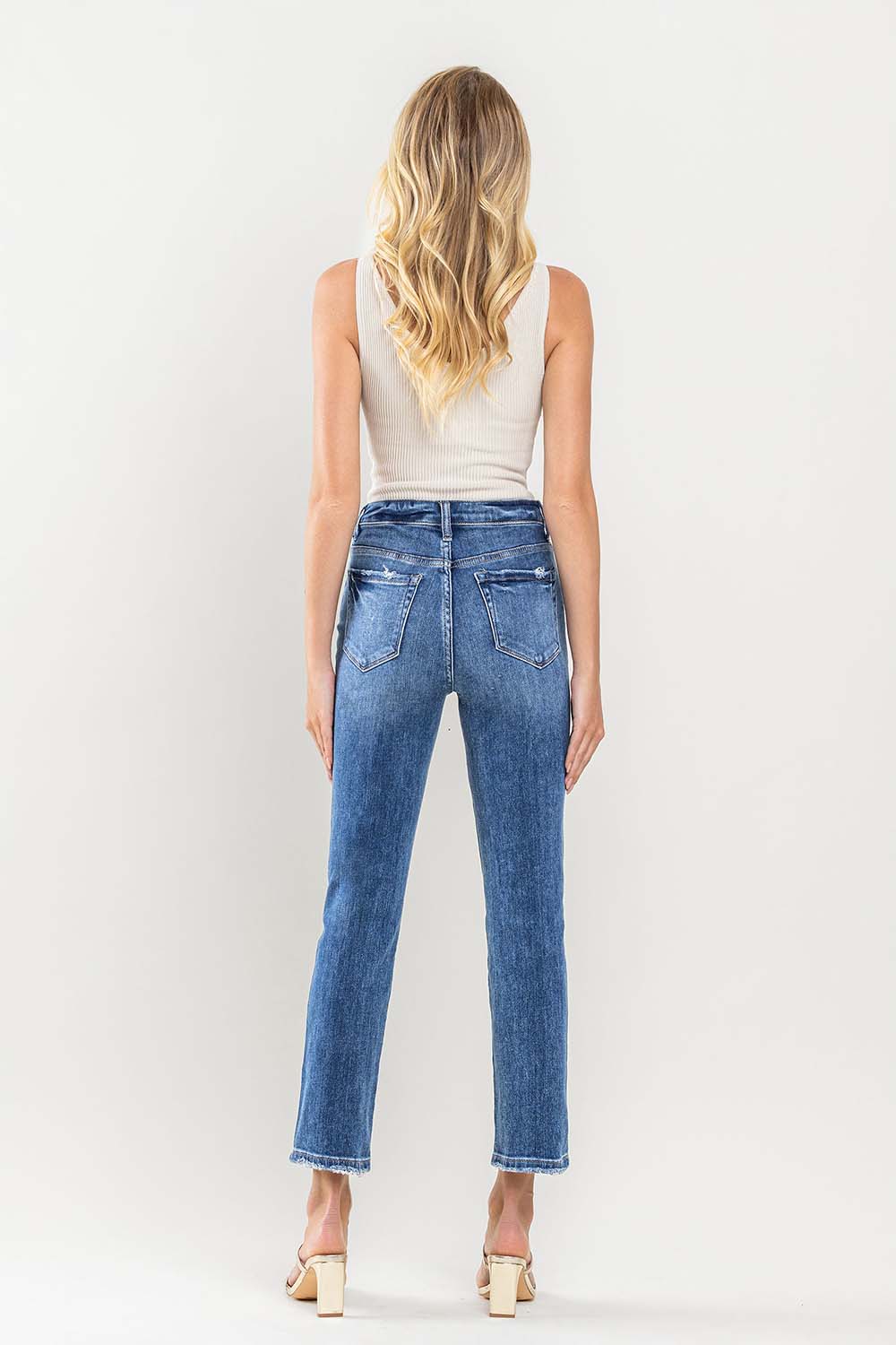 Vervet Stretch High Rise Slim Straight Ankle Jean