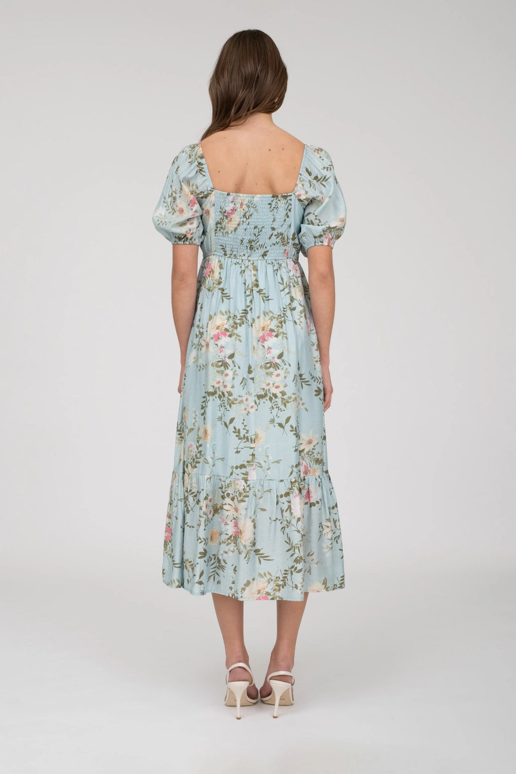 Floral Pleated Midi Dress