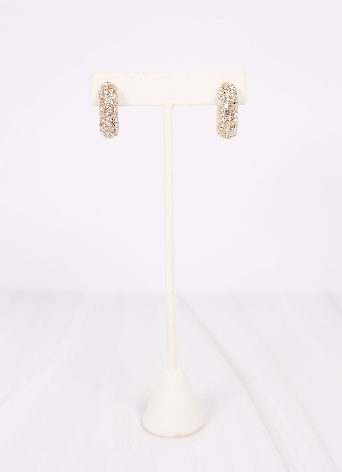 Chunky Hoop Earrings - Clear