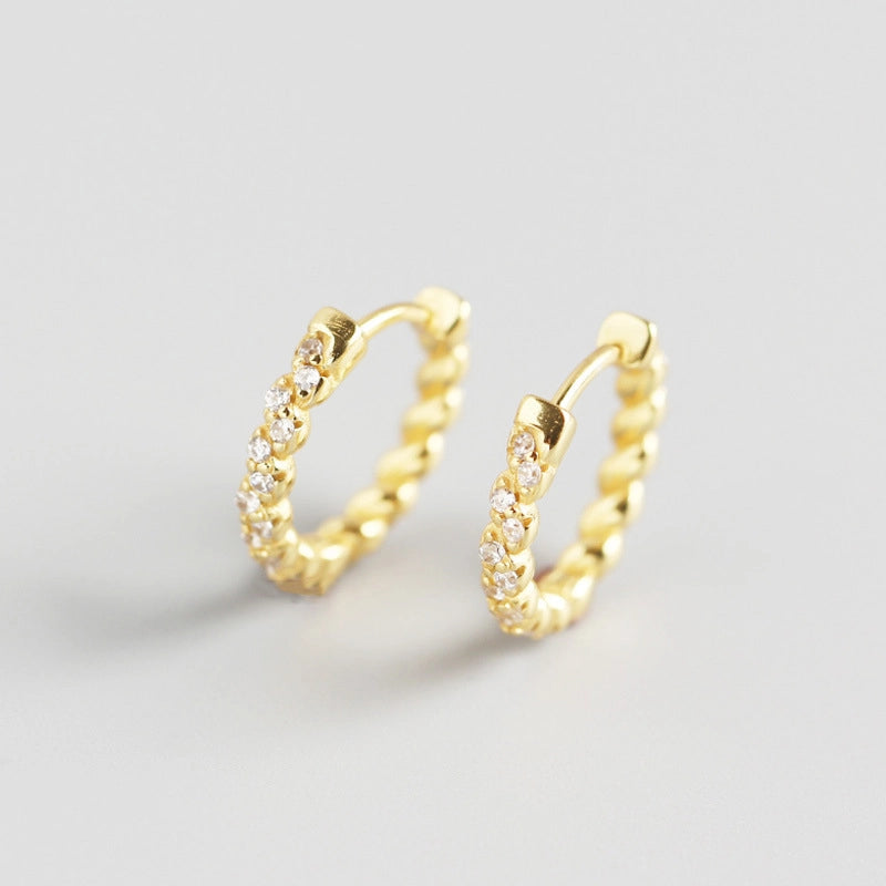 Gold Paved Earrings