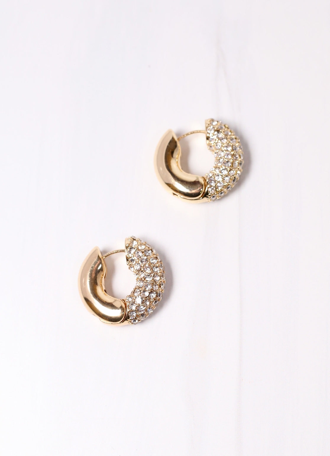 Chunky Hoop Earrings - Clear