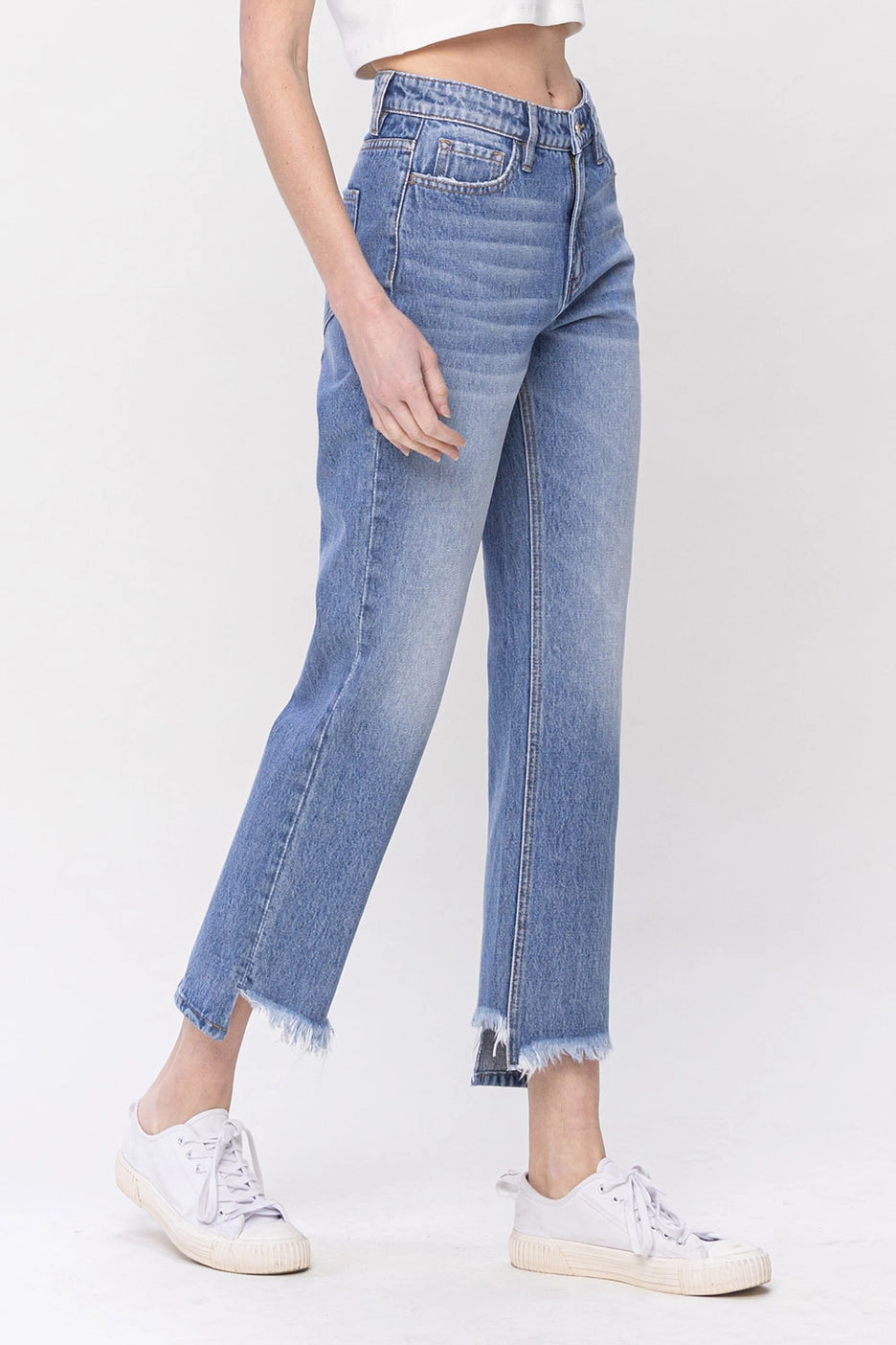 High Rise Straight Jeans - Vervet by FLYING MONKEY
