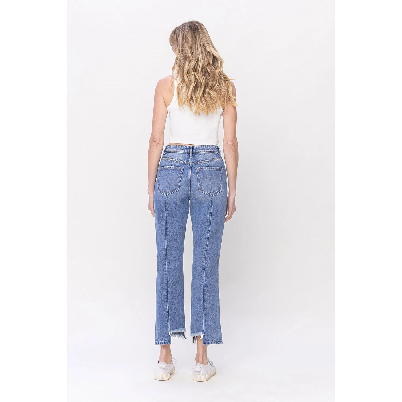 High Rise Straight Jeans - Vervet by FLYING MONKEY