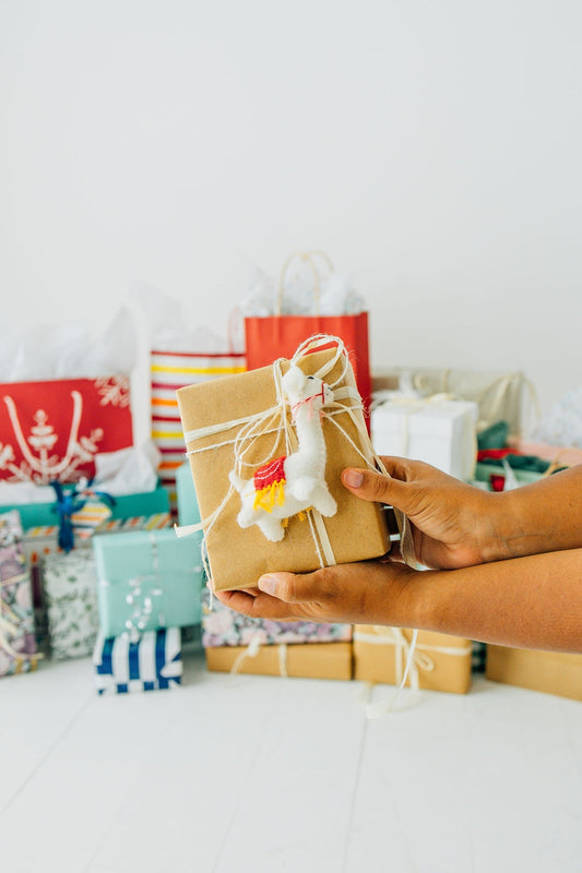 Llama Felt Ornament