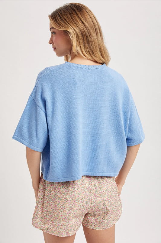 Button Up Sweater Top