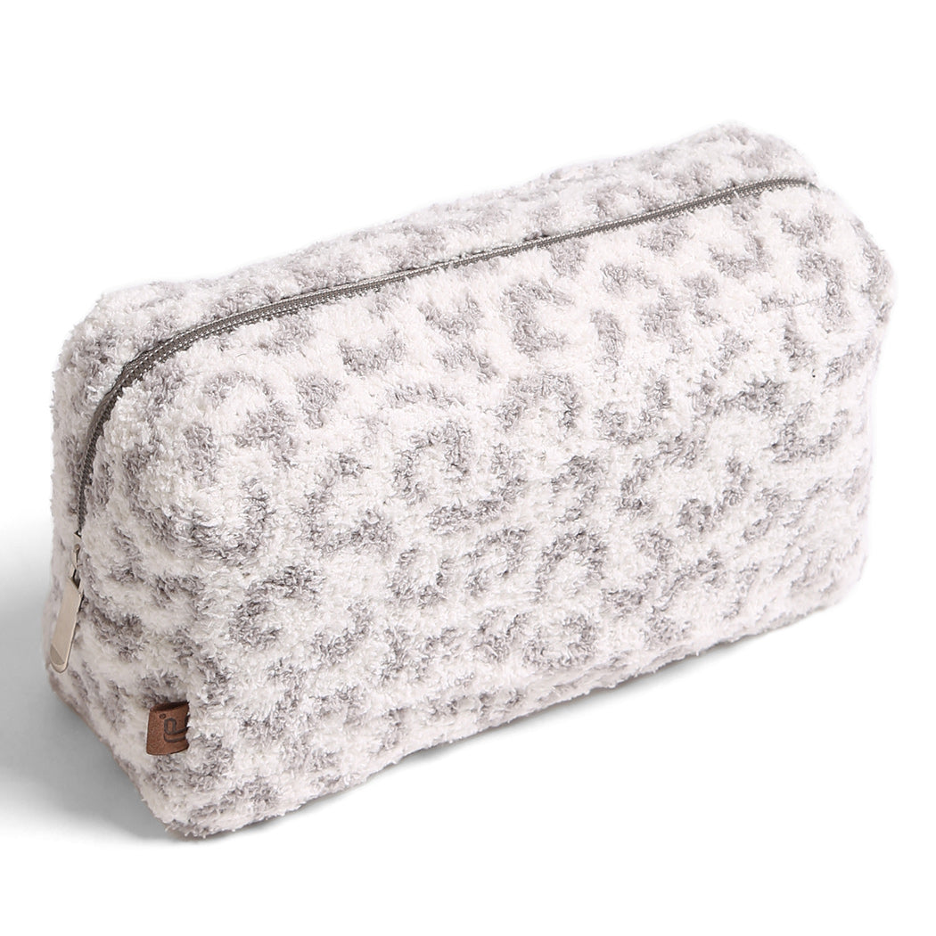 Large Leopard Print Soft Travel Pouch