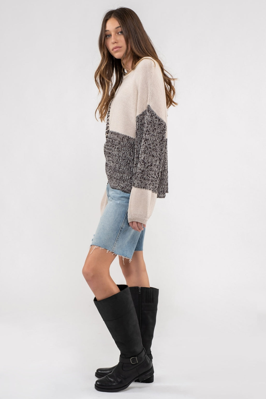 Colorblock Knit Sweater