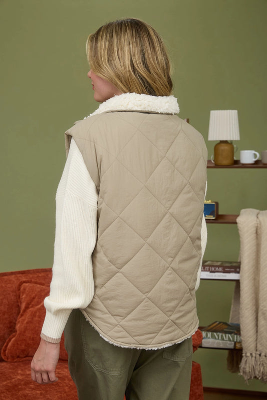 Fleece Puffer Vest