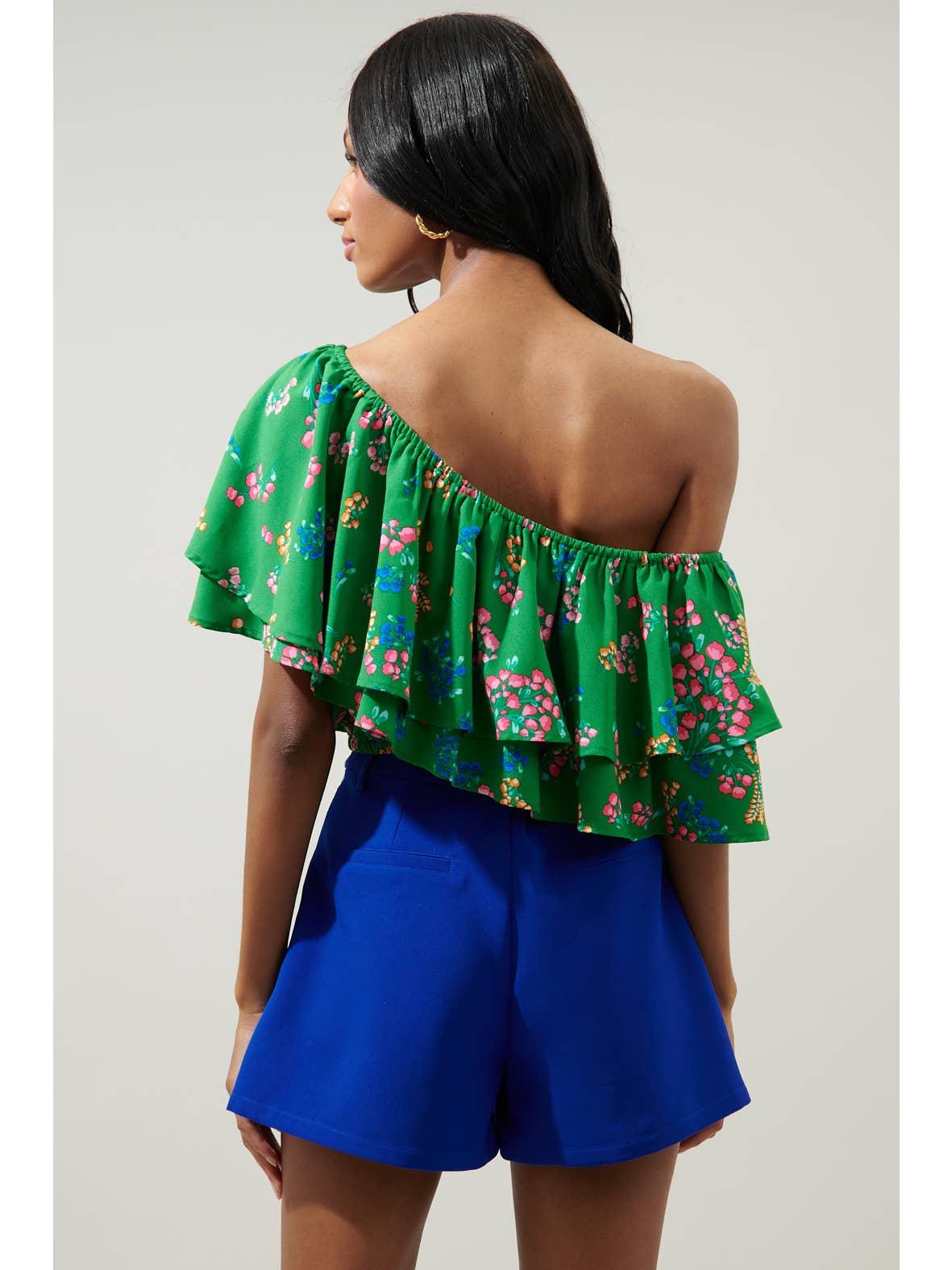 Ivana Charmer One Shoulder Ruffle Top