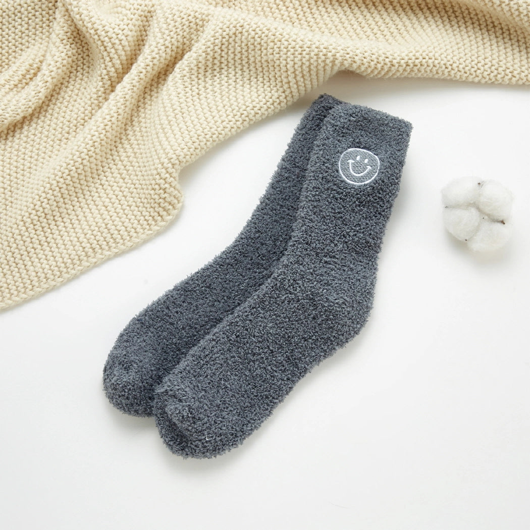 Soft Smiley Face Crew Socks