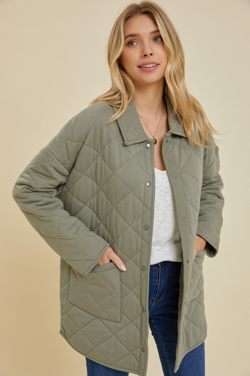 Button Down Parka - Sage