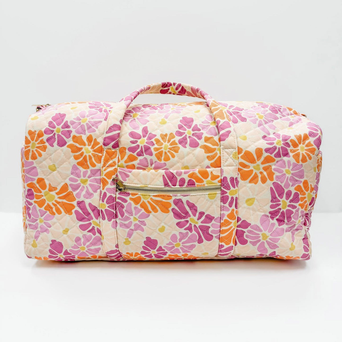 Floral Quilted Duffle