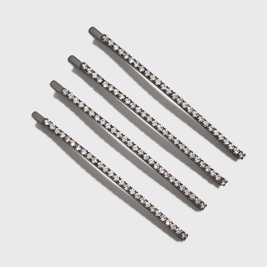 Rhinestone Bobby Pins 4 Pcs Set