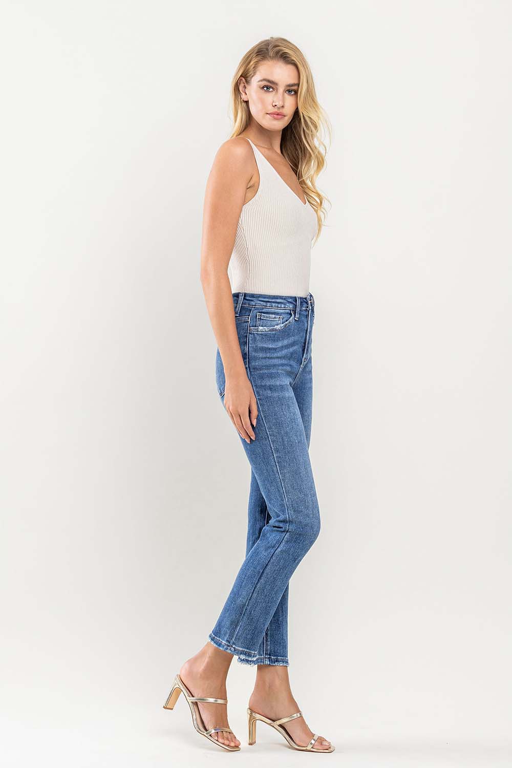 Vervet Stretch High Rise Slim Straight Ankle Jean