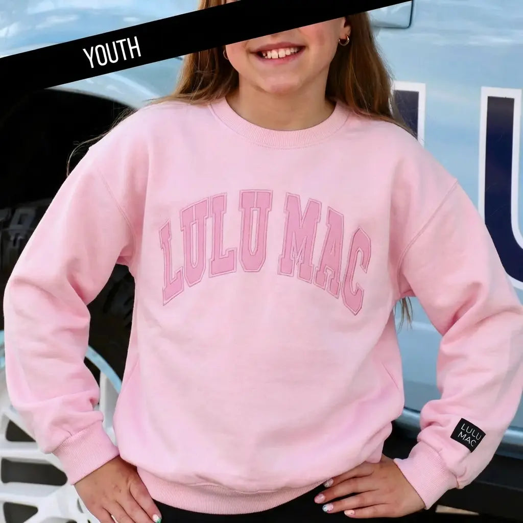 Youth Lulu Mac Pink Crew