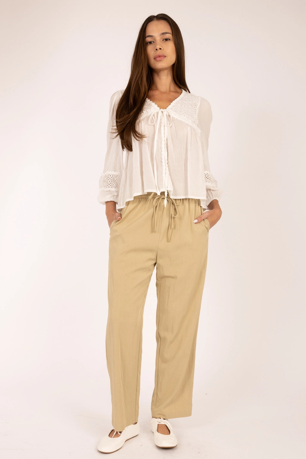 Eyelet Embroidered Blouse