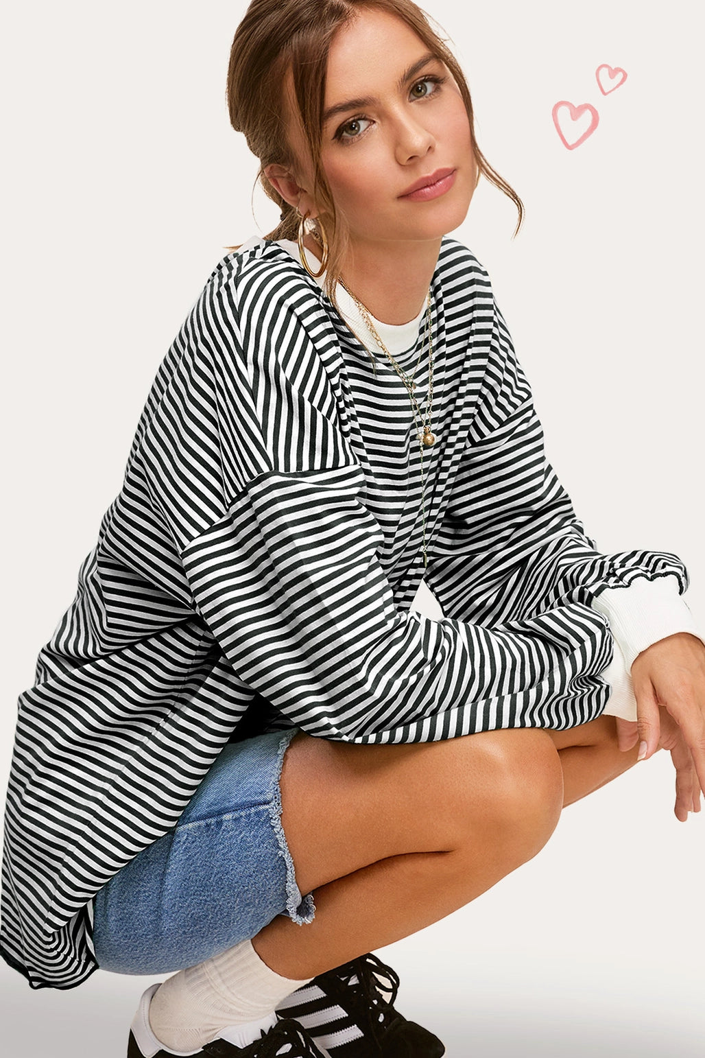 Oversized Striped Top