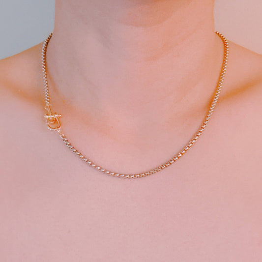 Linked Lock Chain Necklace
