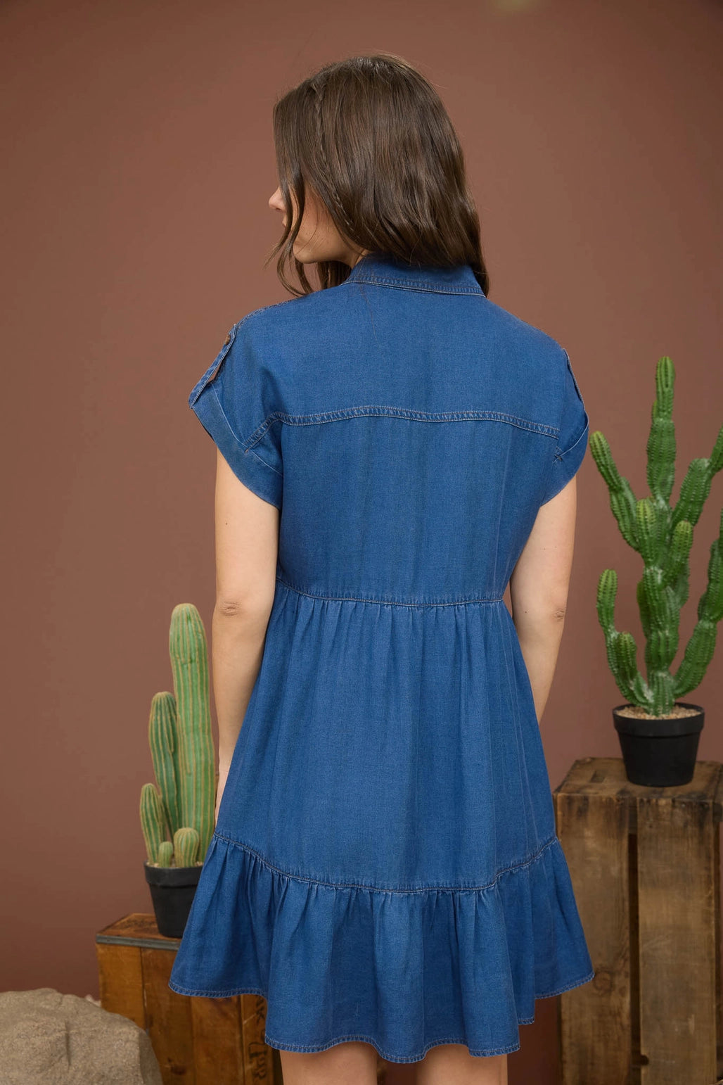 Dark Chambray Shirt Dress