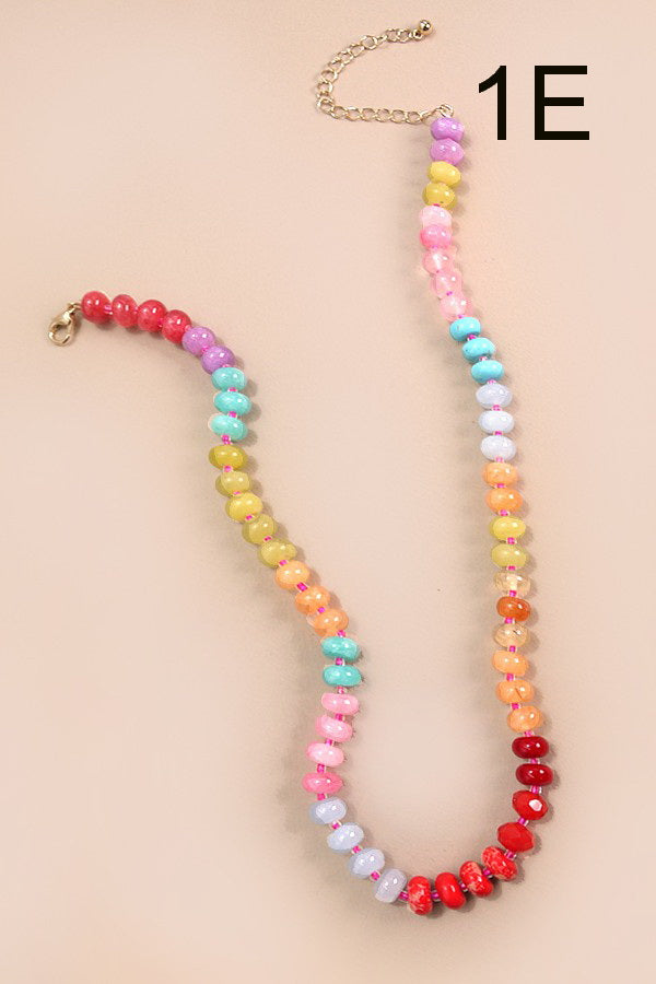 Natural Agate Bead Necklace