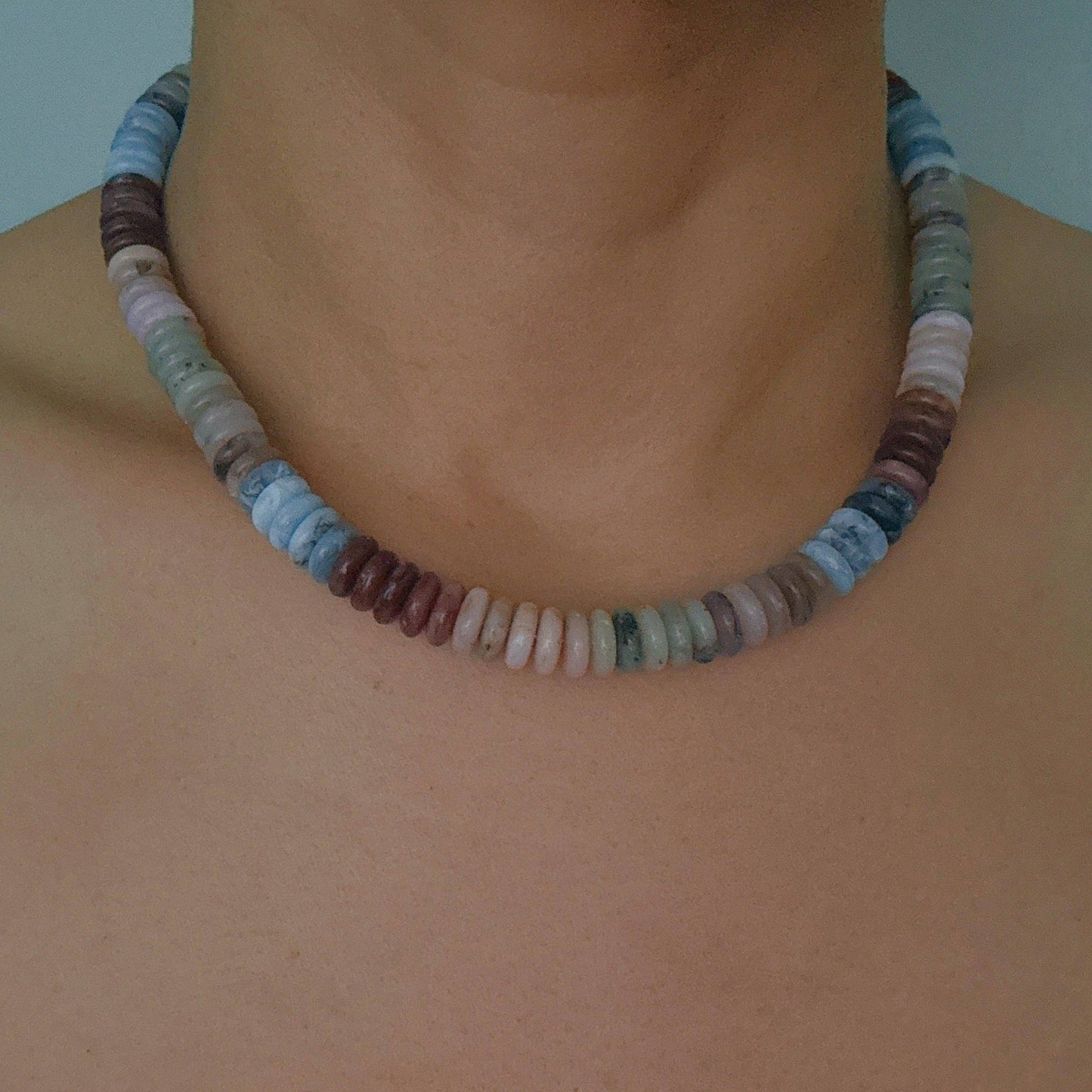 Blush & Canyon Stone Beaded Necklace