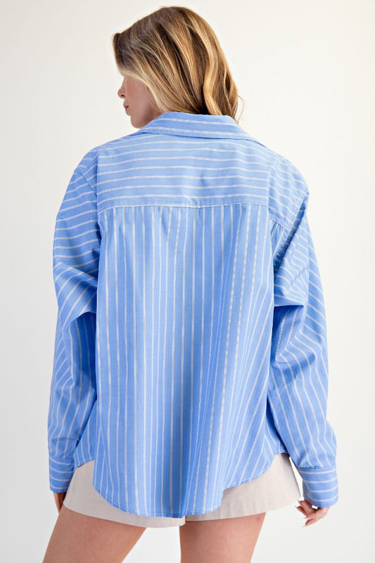 Coastal Striped Button Down
