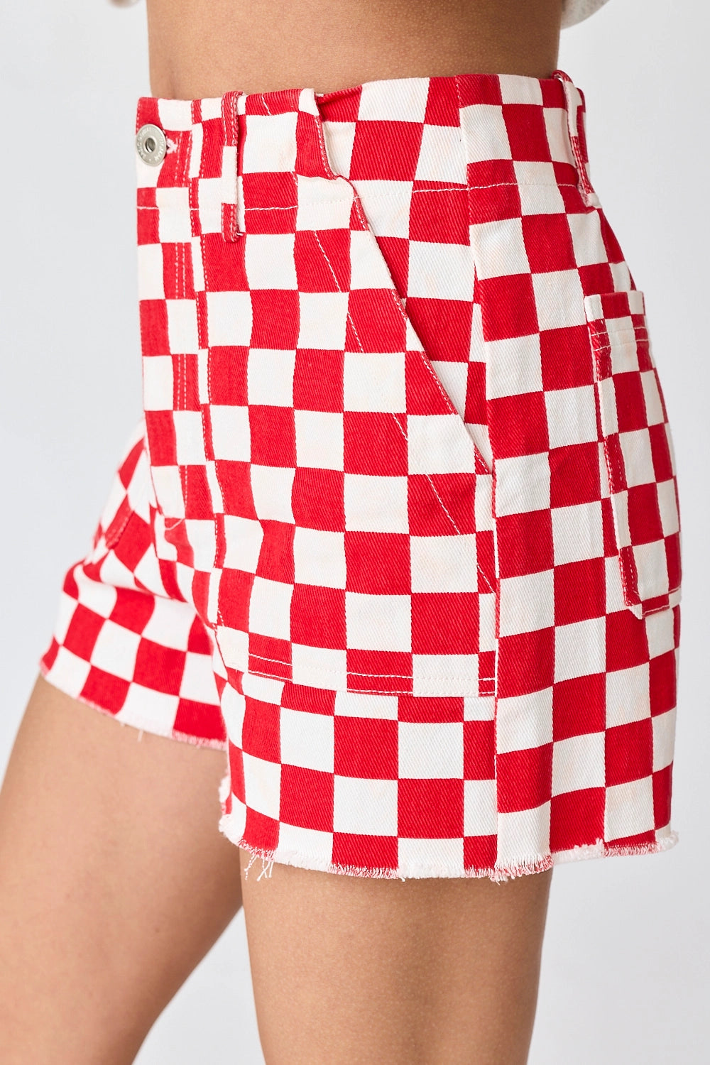 Red Checkered Shorts