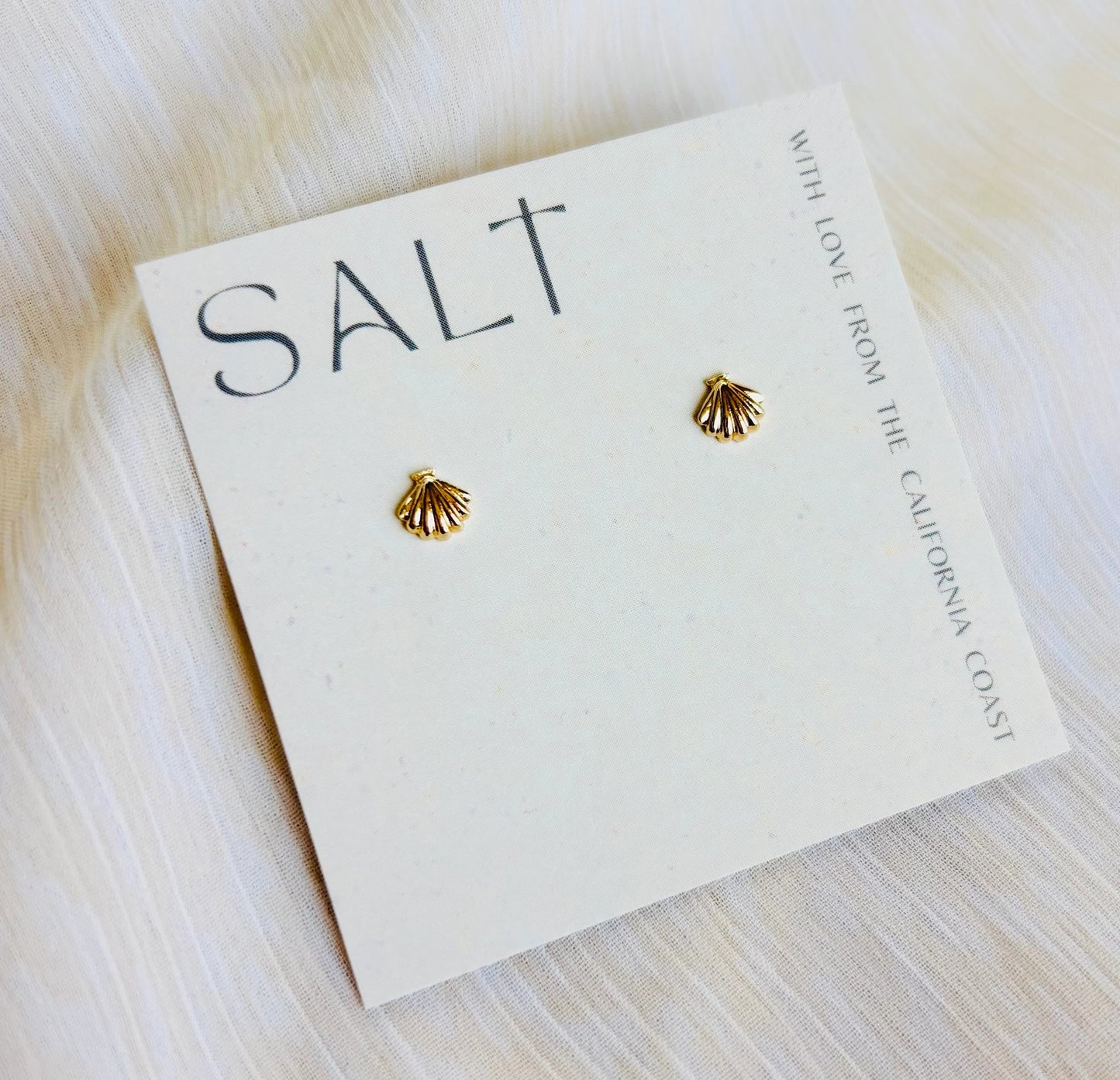 Seashell Studs | 18K Gold