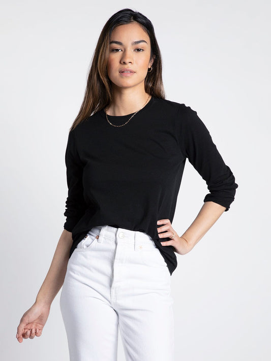 Long Sleeve Basic Tee - Black