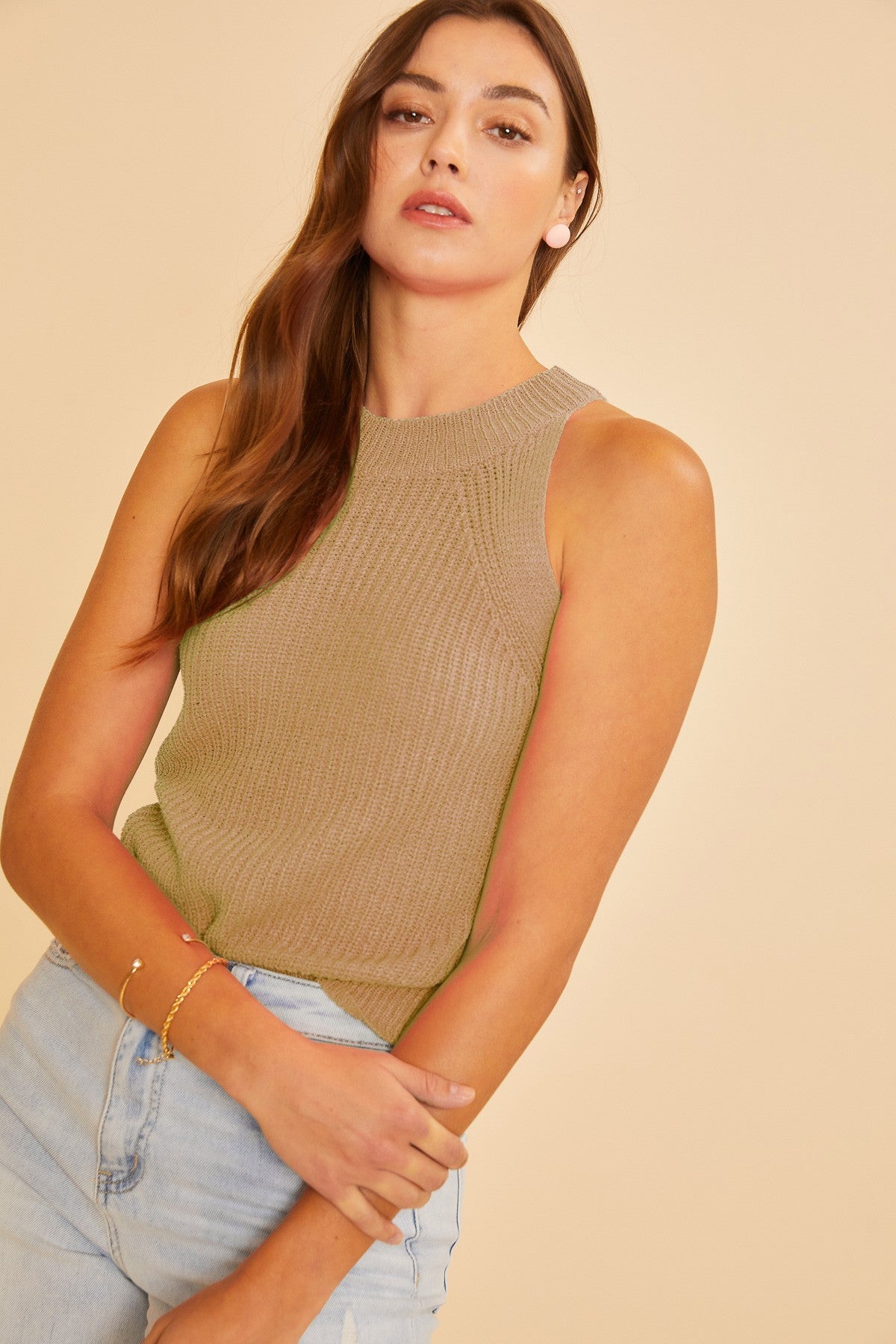 Halter Ribbed Tank