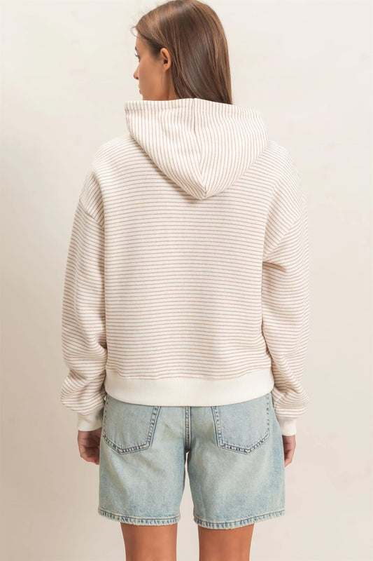 Off Duty Striped Hoodie