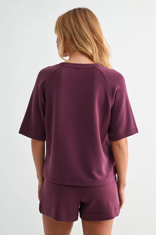 Plum Raglan Tee
