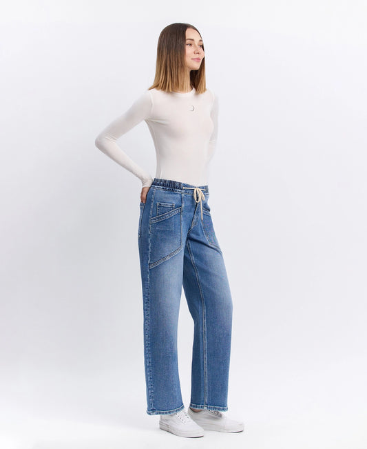 High Rise Wide Barrel Jeans