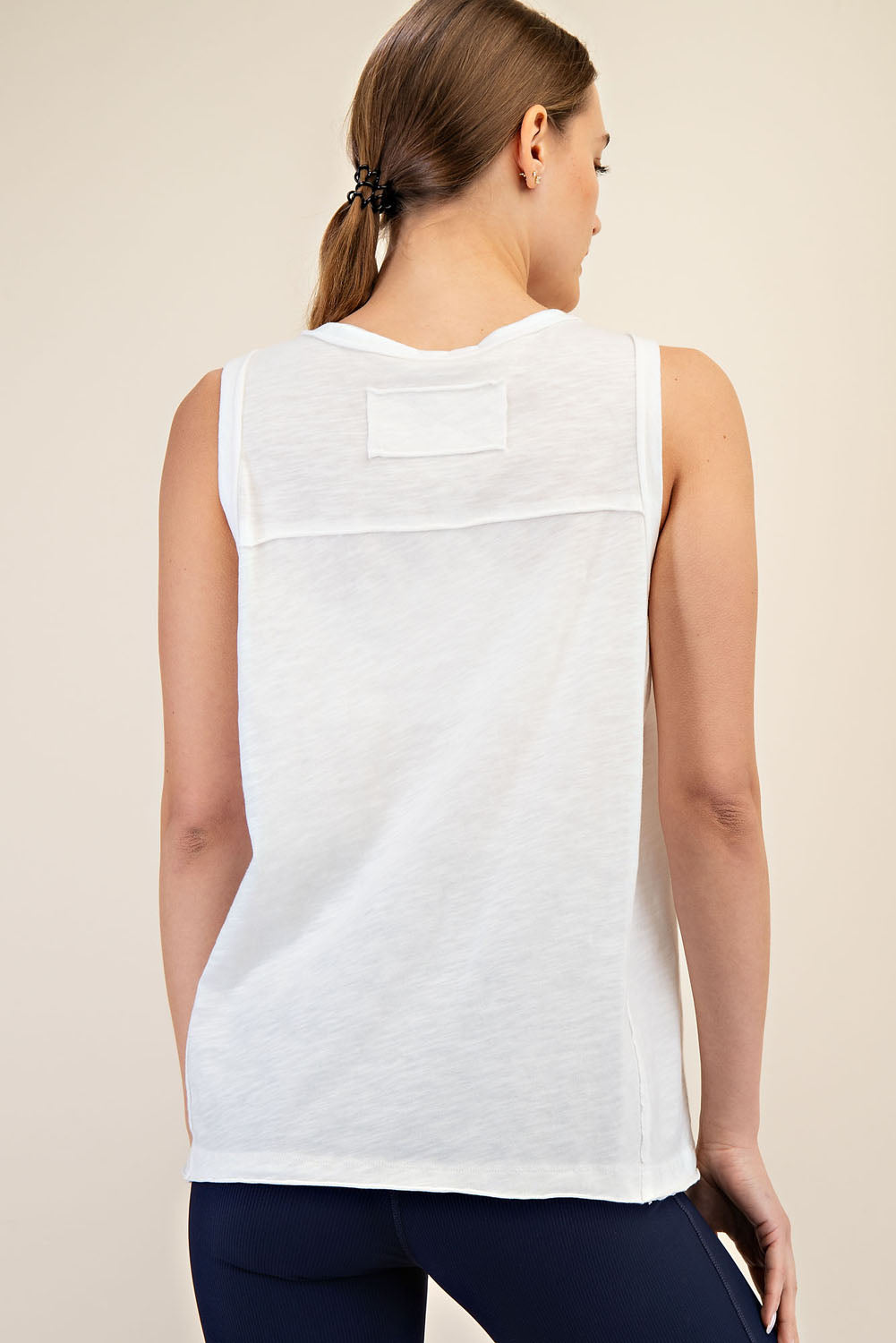 Mineral Washed Henley Tank