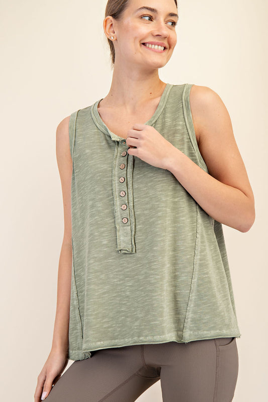 Olive Henley Tank