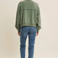 Mineral-Washed French Terry Cardigan