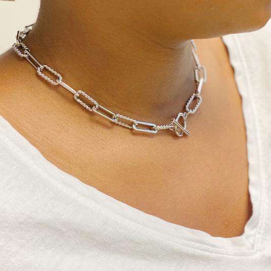 Toggle Chain Necklace - Silver
