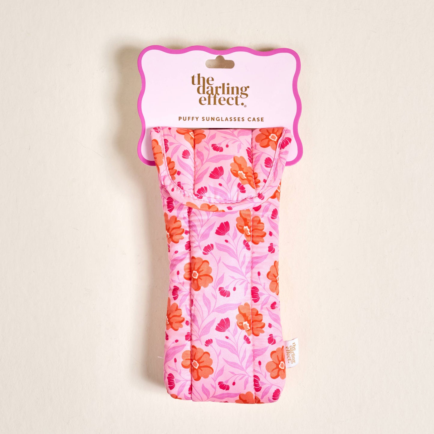 Puffy Sunglasses Case I Poppin' Petals Hot Pink
