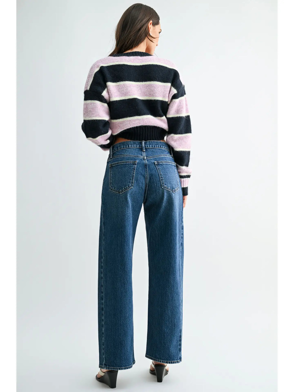 Dark Wash Barrel Jeans