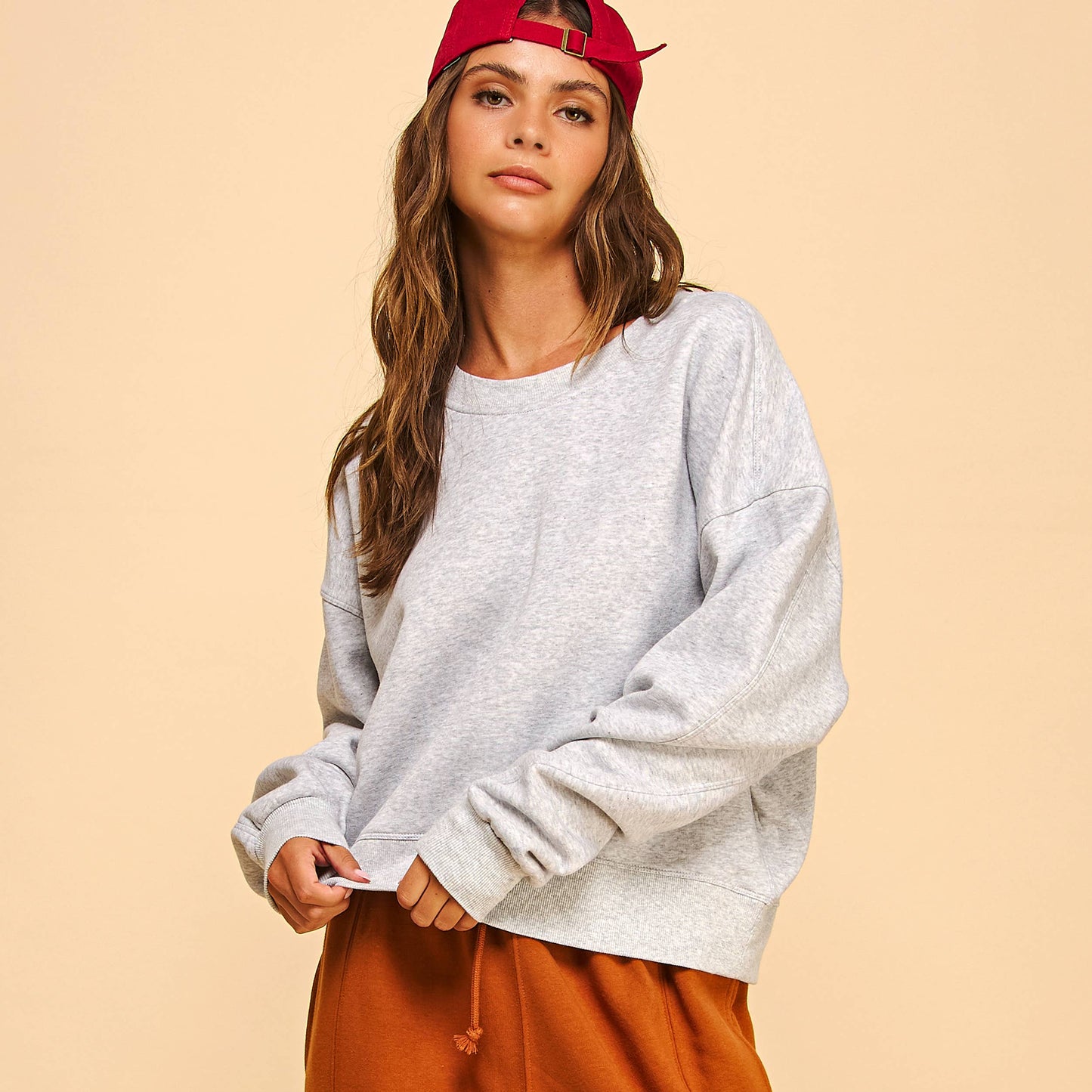 Everyday Fleece Crew I Heather Grey