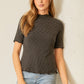 Black Dot Textured Knit Top