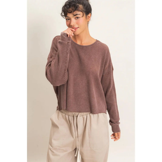 Waffle Open Back Top