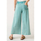 Eyelet Lace Pocket Wide Leg Pants