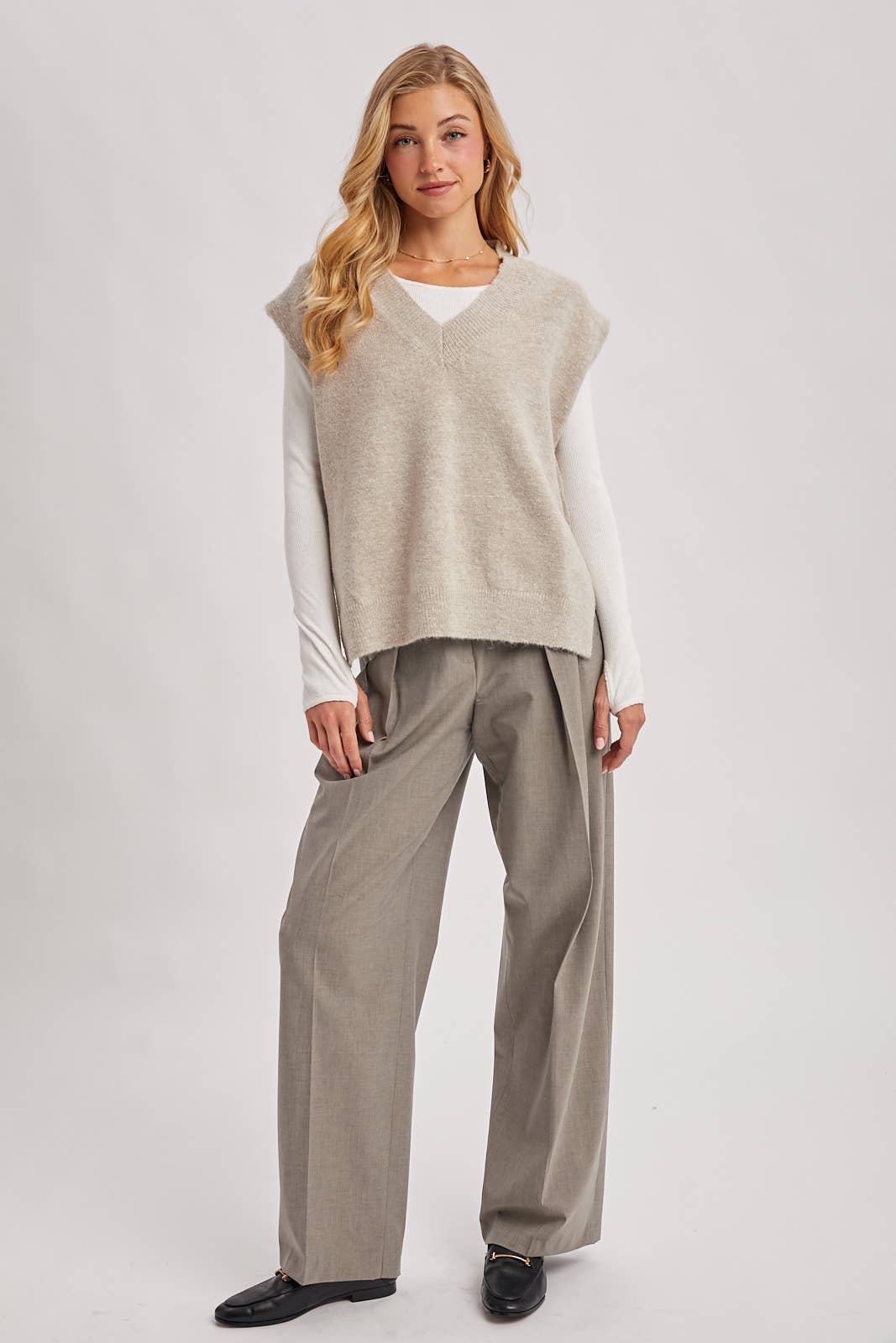 Oversized Knit Vest