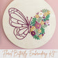 Floral Butterfly Diy Embroidery Kit