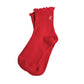 Red KC Ruffle Socks