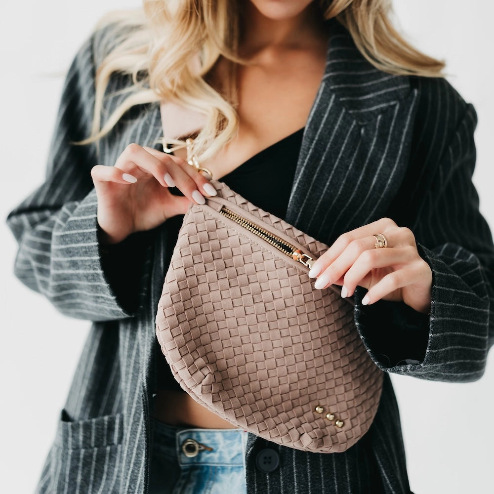 Suede Westlyn Woven Bag