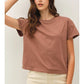 Vintage Wash Tee I Brown