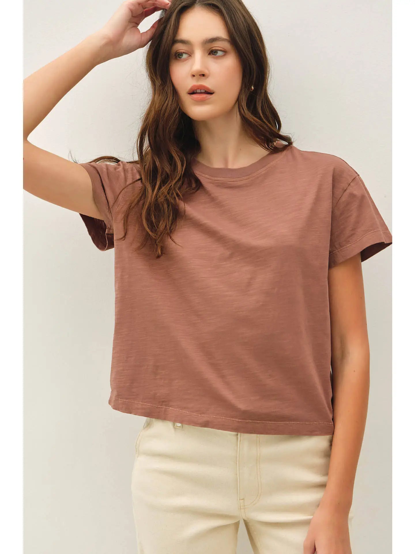 Vintage Wash Tee I Brown